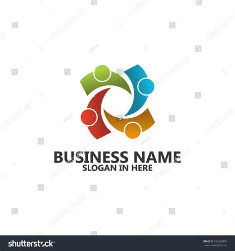 Group Logo Template Design Stock Vector Royalty Free 702560809