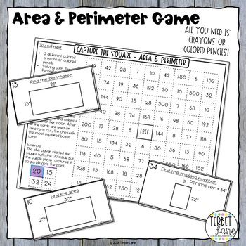 Area And Perimeter Game Area And Perimeter Activity By Terbet Lane