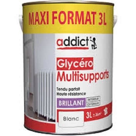 Peinture Glycero Brillant Litres Blanc Multi Support Bois Fer