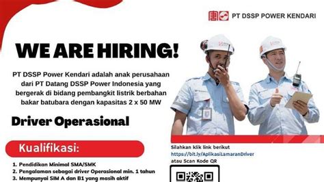 Lowongan Kerja Driver Operasional Di Pt Dssp Power Kendari Simak