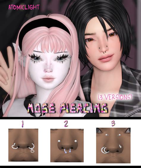 Download Nose piercings by atomiclight - The Sims 4 Mods - CurseForge