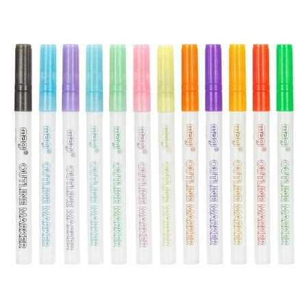 JOYWE 12 Color Whiteboard Markers with Erasing, Fine Tip Erasable ...