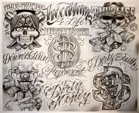 Tattoo Flash By Boog Татуировки зарисовки 191 фото Boog Tattoo Tattoo Flash Art Gangster