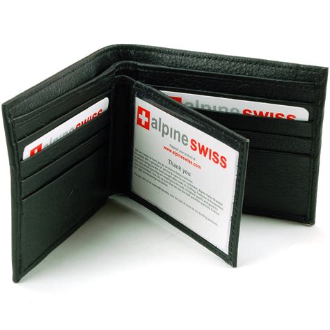 Alpine Swiss Men S RFID Blocking Leather Wallet Multi Card High