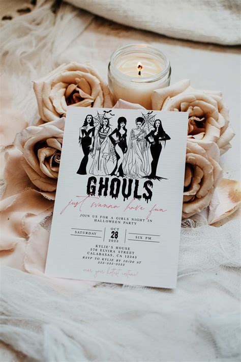 Halloween Girls Night Invitation Ghouls Night Out Invitation Halloween Party Invite Adult