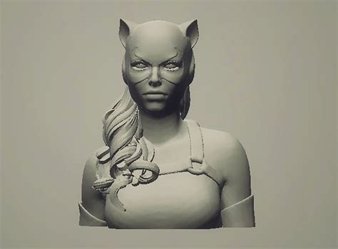 Catwoman Bust 3d Model Ready To Print Stl