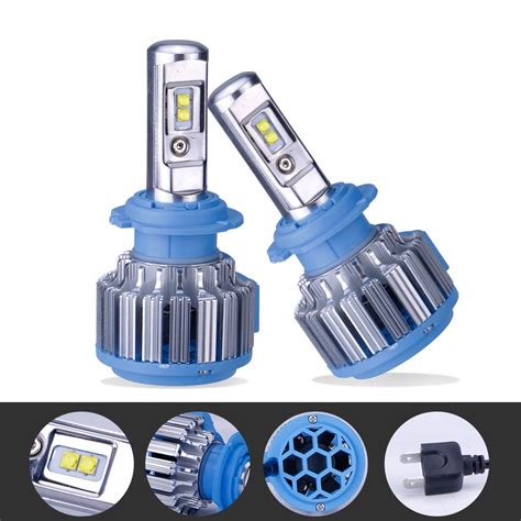 2pcs Super Bright 6000lm H7 Led Canbus Car Headlight Bulb H4 H1 H8 H9 H11 12v Fog Light 6000k