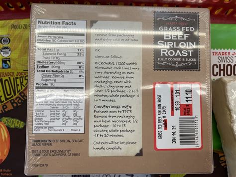 Grass Fed Beef Sirloin Roast Trader Joes Oatmel