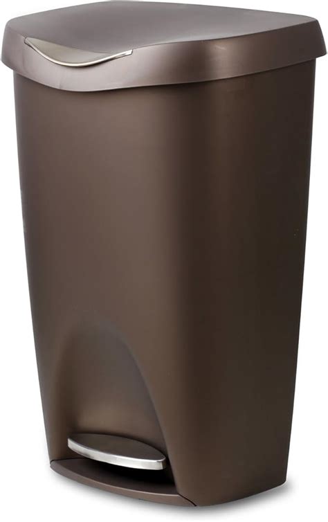 Umbra Brim 13 Gallon Trash Can With Lid Large Kitchen Garbage Can