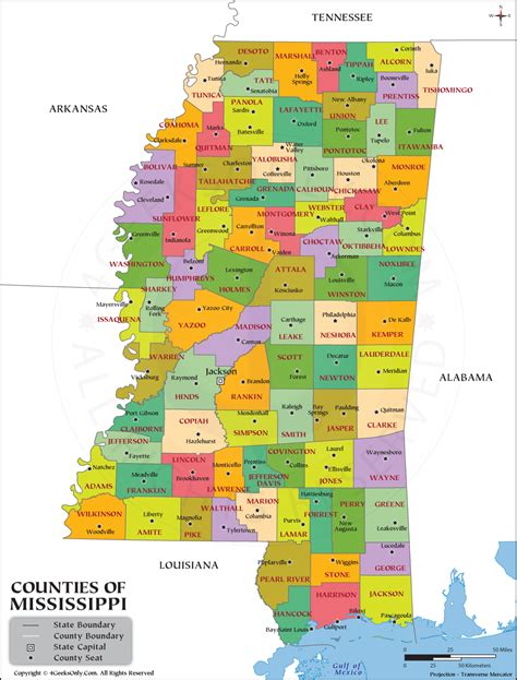 Mississippi County Map