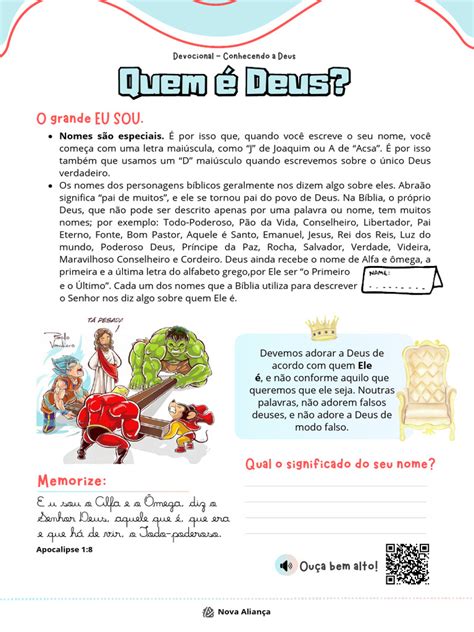 Como Explicar Quem É Deus - Meninos - Devocional I 02. Quem é Deus | PDF | Deus | Jesus