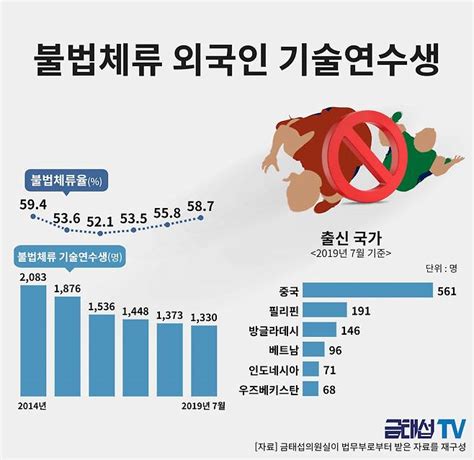 산업 연수생으로 입국한 외국인 불법체류 비율 60 육박