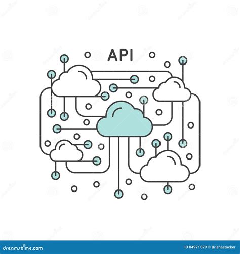 Interfaz De Programación De Uso API Technology Ilustración del Vector