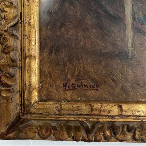 Henri Guinier Nude Woman Interior Scene Holz Öl auf Leinwand