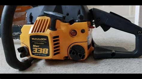 McCulloch Mac 338 Chainsaw New Carburettor Fitted First Run 14042023