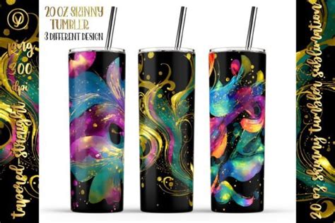 20 Oz Abstract Glitter Skinny Tumbler Graphic By Oyonni Design · Creative Fabrica