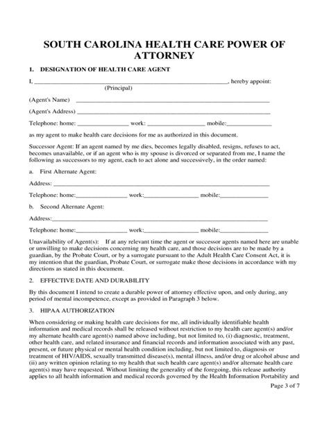 Printable North Carolina Medical Power Of Attorney Forms Printable