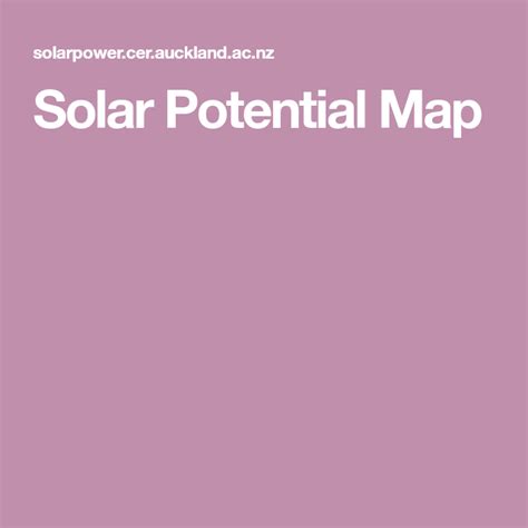 Solar Potential Map | Solar, Map, Potential