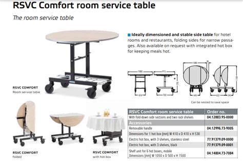 Room service trolley Round Germany – Robert Dunn Hotel Equipment