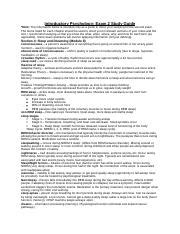 Psych Ex Sg Docx Introductory Psychology Exam Study Guide