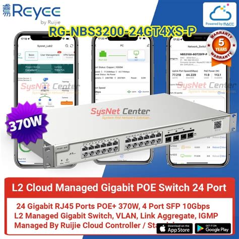 Rg Nbs Gt Xs P Reyee L Cloud Managed Poe Switch