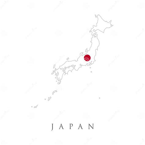 Flag Of Japan With Maps Territory Of Japan Vector Illustration Map Of