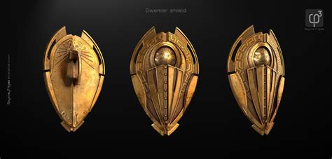 ArtStation Dwemer Shield Spyros Frigas Elder Scrolls Dwemer Elder