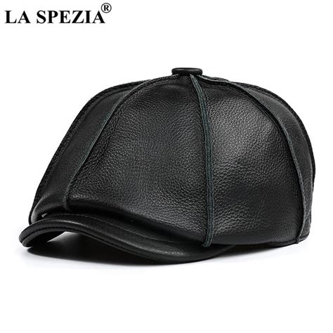 Genuine Leather Newsboy Cap - Leather-Hats.com