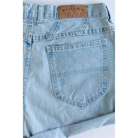 Vintage S S Lee Light Blue Wash High Waisted Rise Cuffed Denim Jean