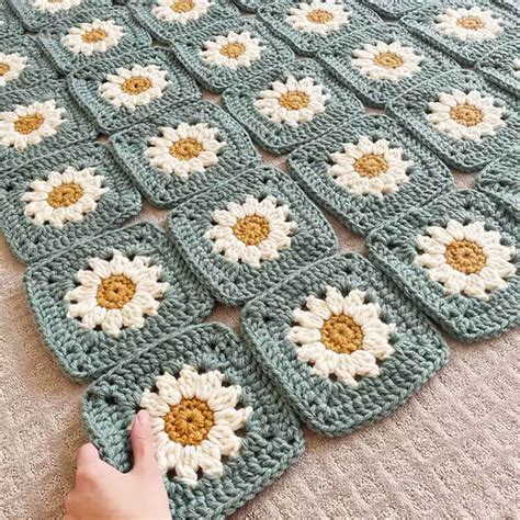 Crochet Granny Square Flower Patterns Beautiful Dawn Designs