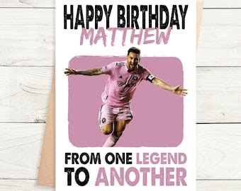 Lionel Messi Personalised Birthday Card Lionel Messi Etsy Uk