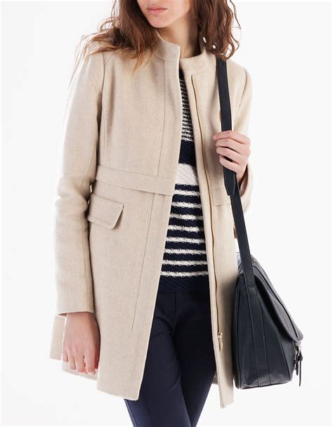 Structured Wool Coat JACKETS WOMAN Stradivarius Republic Of