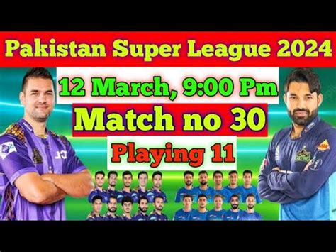 Multan Sultan Vs Quetta Gladiators Match Playing Psl