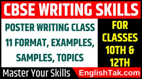 Poster Writing Class 11 Format Examples Samples Topics Etc