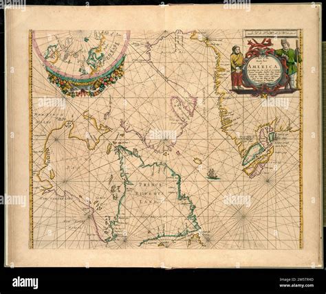 A Chart Of The North Part Of America Describing The Sea Coast Of Groenland Dawies Streights