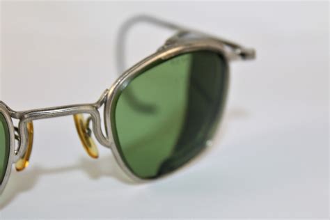 1940s Green Lens Aviator Glasses Safety Glasses