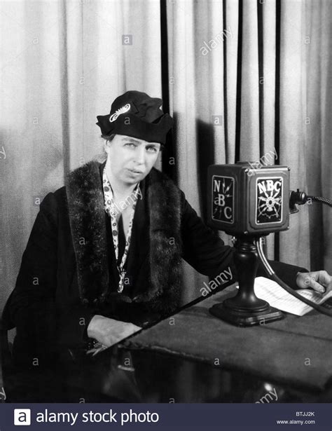 Future First Lady Eleanor Roosevelt 1884 1962 At A Radio Broadcast