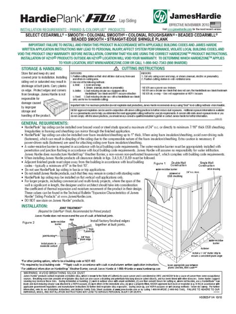 Hardieplank Installation Inst From Hardiplank Website Framing