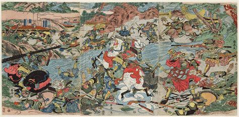 Katsukawa Shuntei Battle Of Kawanakajima Museum Of Fine Arts