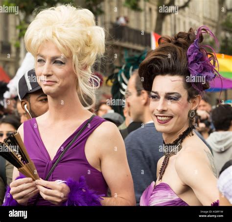 The Participants Of Gay Pride Parade In Paris France Stock Photo Alamy