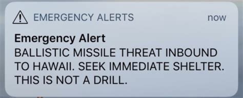 Hawaii Receives Alert Warning Of Incoming Ballistic Missile That Turns Out To Be False Alarm