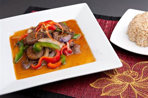 Spicy Thai Eggplant Stir Fry Stock Image Image Of Appetizer Peppers