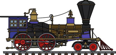 Vintage Steam Locomotive Black Locomotive Vintage Vector Black