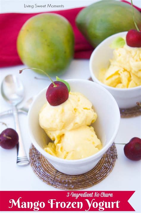 3-Ingredient Mango Frozen Yogurt Recipe - Living Sweet Moments