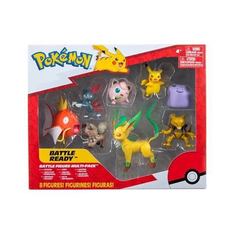 Pokémon Pack 8 figurines Battle Figure Set Pikachu femelle Rondoudou