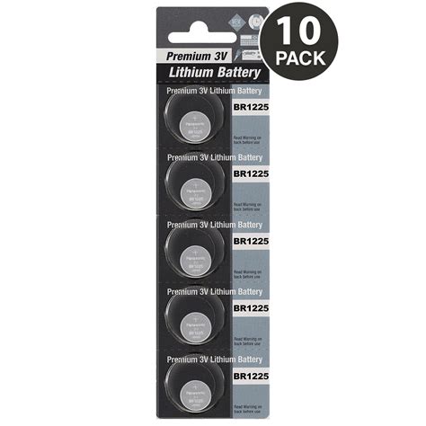 Panasonic BR1225 Battery 3V Lithium Coin Cell 10 Batteries Walmart