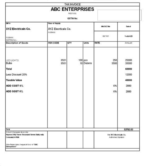 Gst Tax Invoice Format In Excel Updated India S Leading