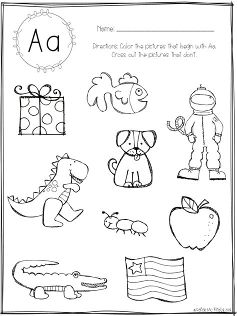 Aa Worksheets For Kindergarten