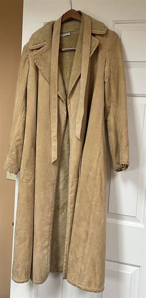 Vintage Halston Beige Ultrasuede Coat Gem