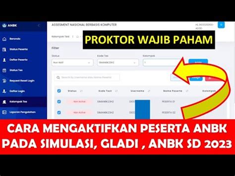 Cara Mengaktifkan Peserta Anbk Di Komputer Proktok Simulasi Gladi